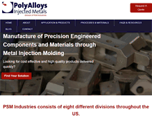 Tablet Screenshot of polyalloys.com